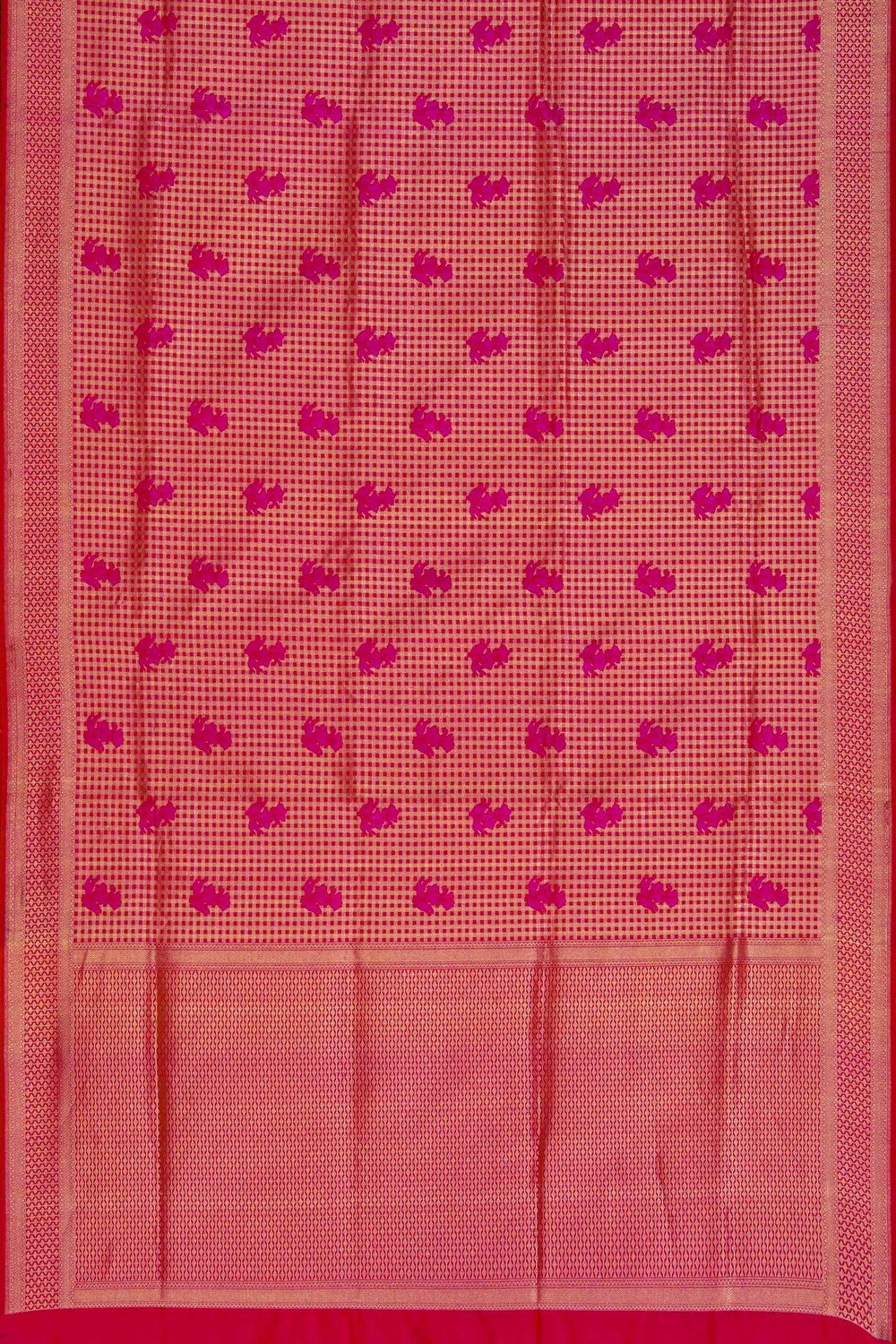 Image of Banarasi Silk Fuchsia Pink Saree