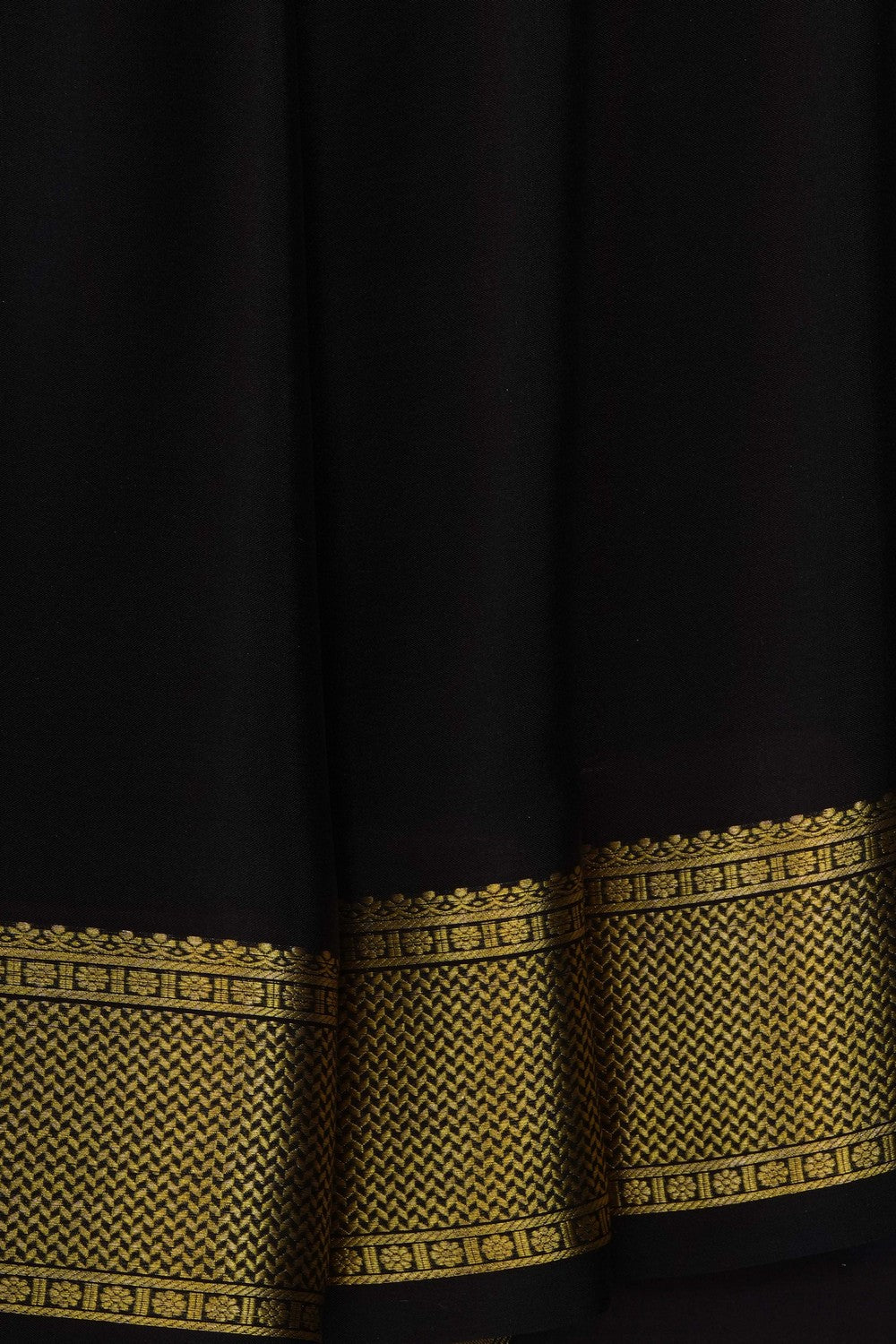 Image of Black Crepe Silk Saree