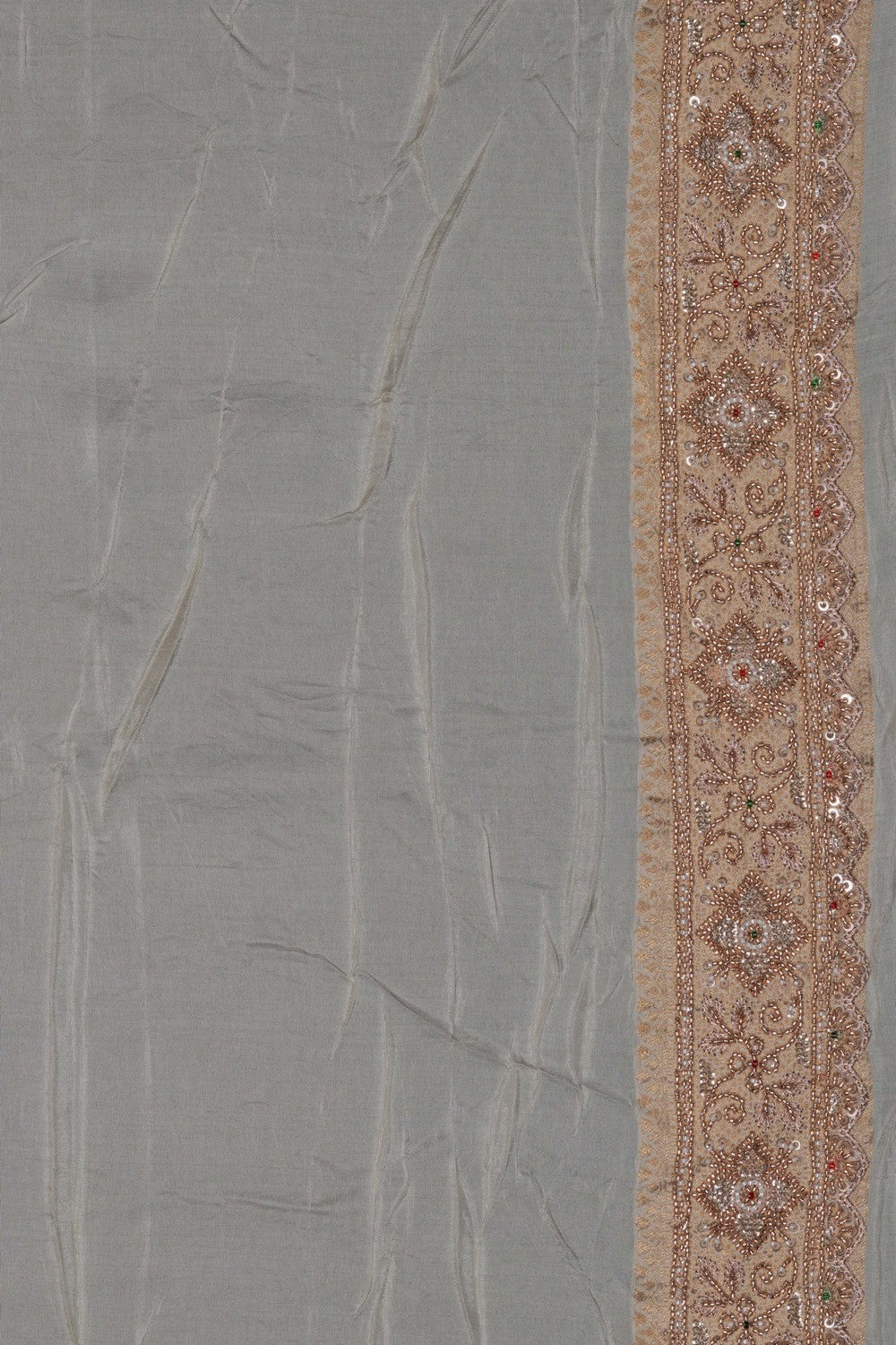 Image of Off-White Silk Saree