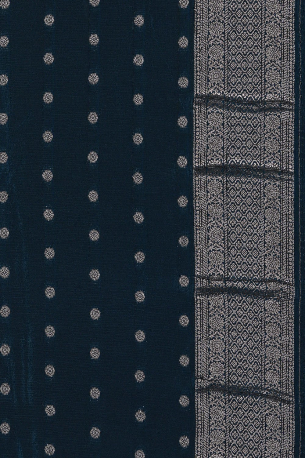 Image of Banarasi Chiniya Silk Pond Blue Saree