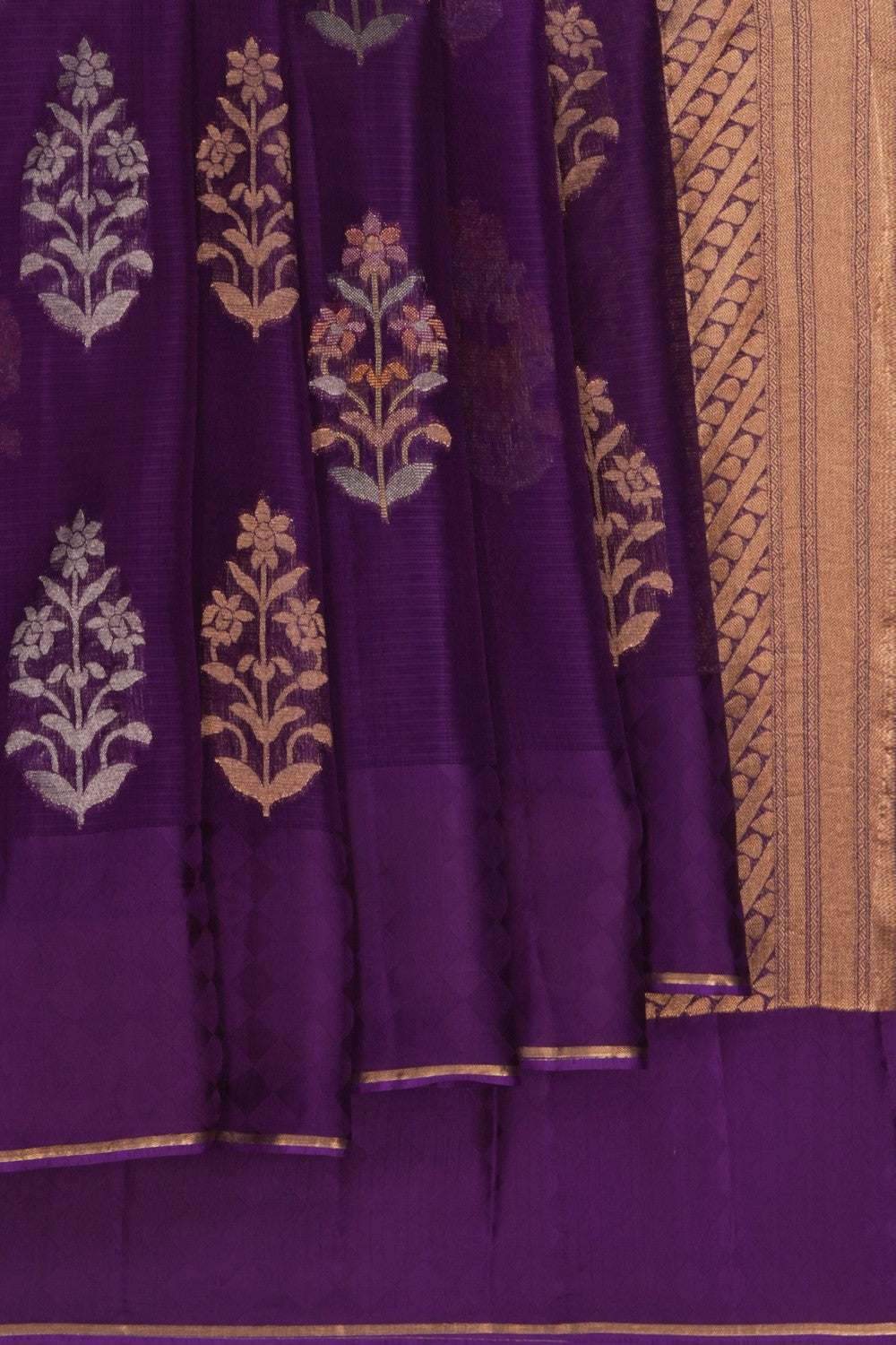 Image of Kota Silk Purple Saree