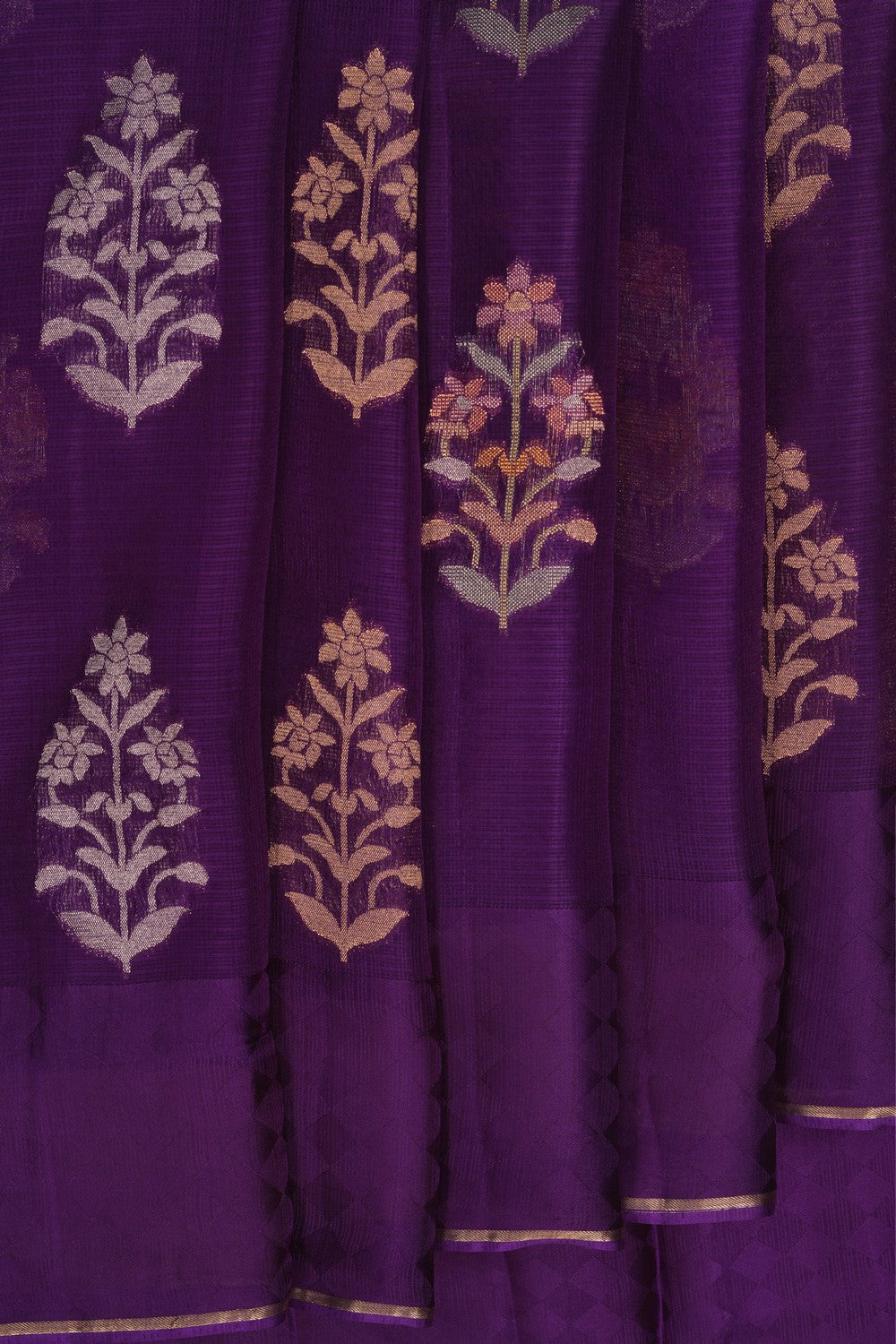 Image of Kota Silk Purple Saree