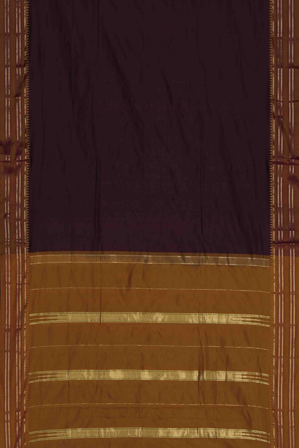 Image of Narayanpet Silk Brown Saree