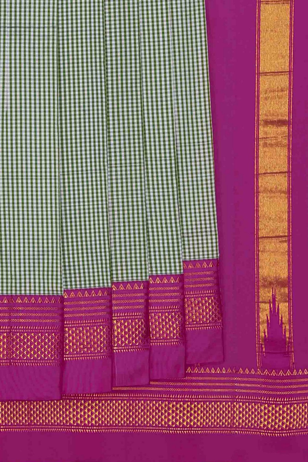 Image of Narayanpet Silk Green Saree