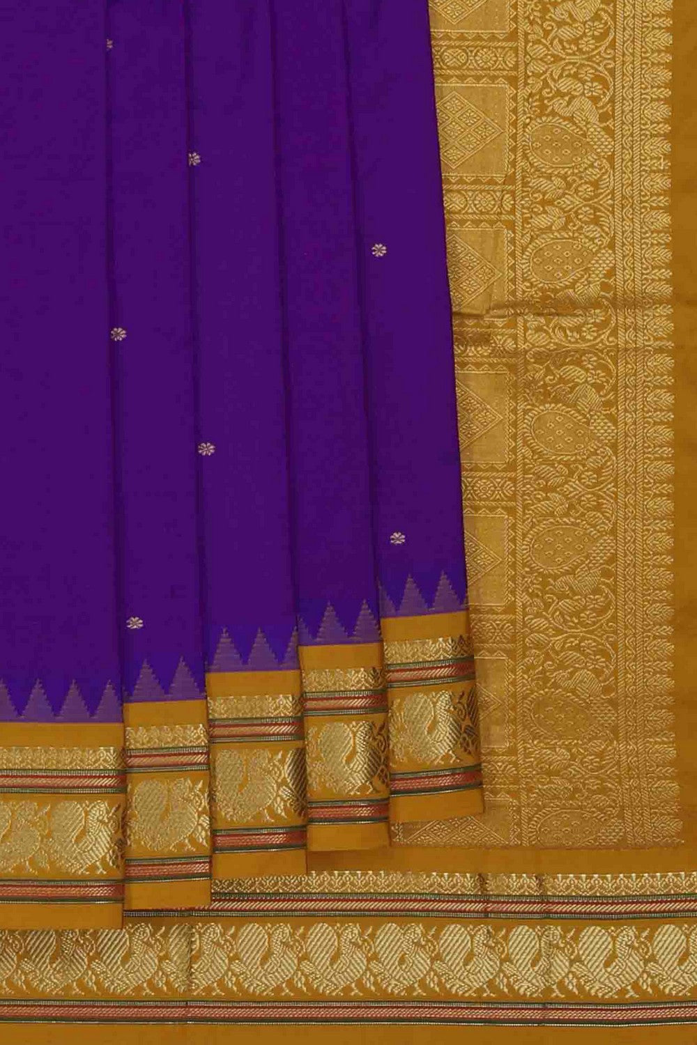 Image of Narayanpet Silk Purple Saree