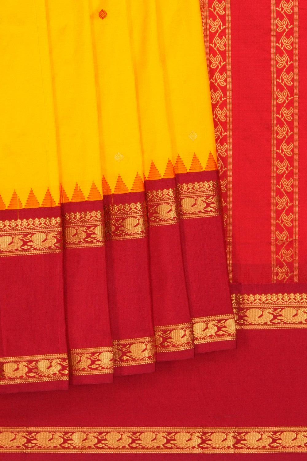 Image of Narayanpet Silk Yellow Saree