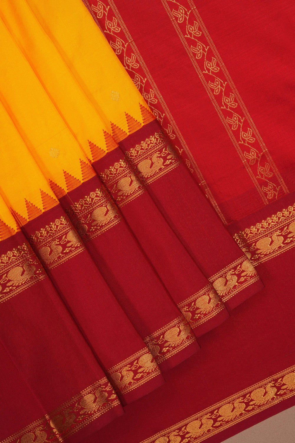 Image of Narayanpet Silk Yellow Saree