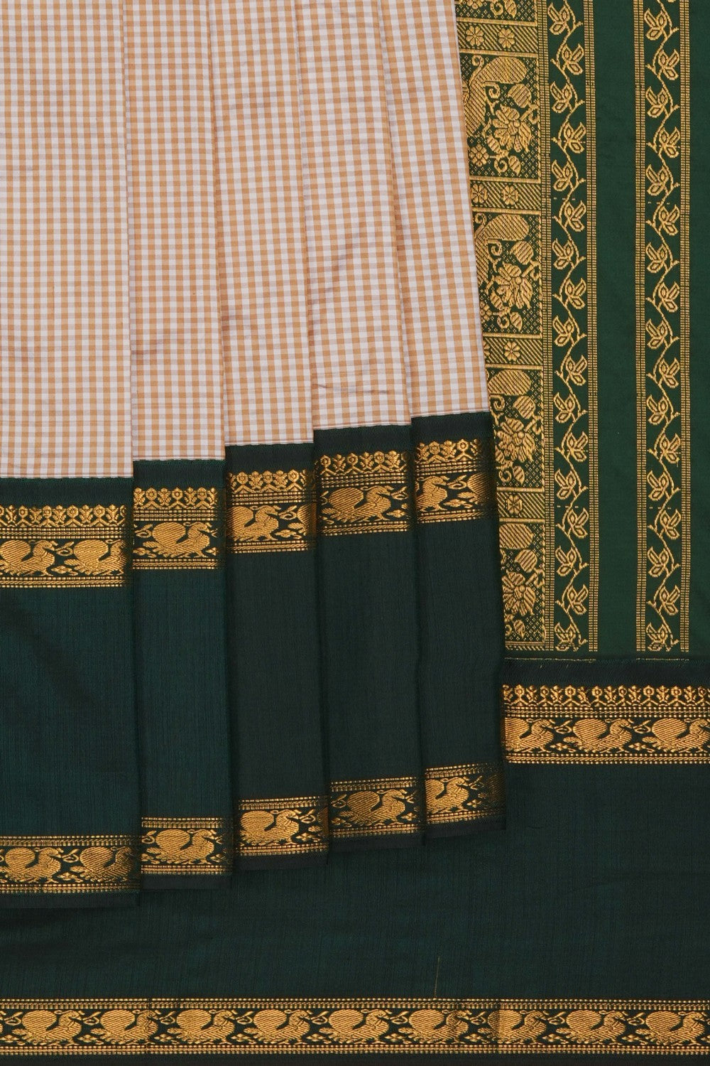 Image of Narayanpet Silk Beige Saree