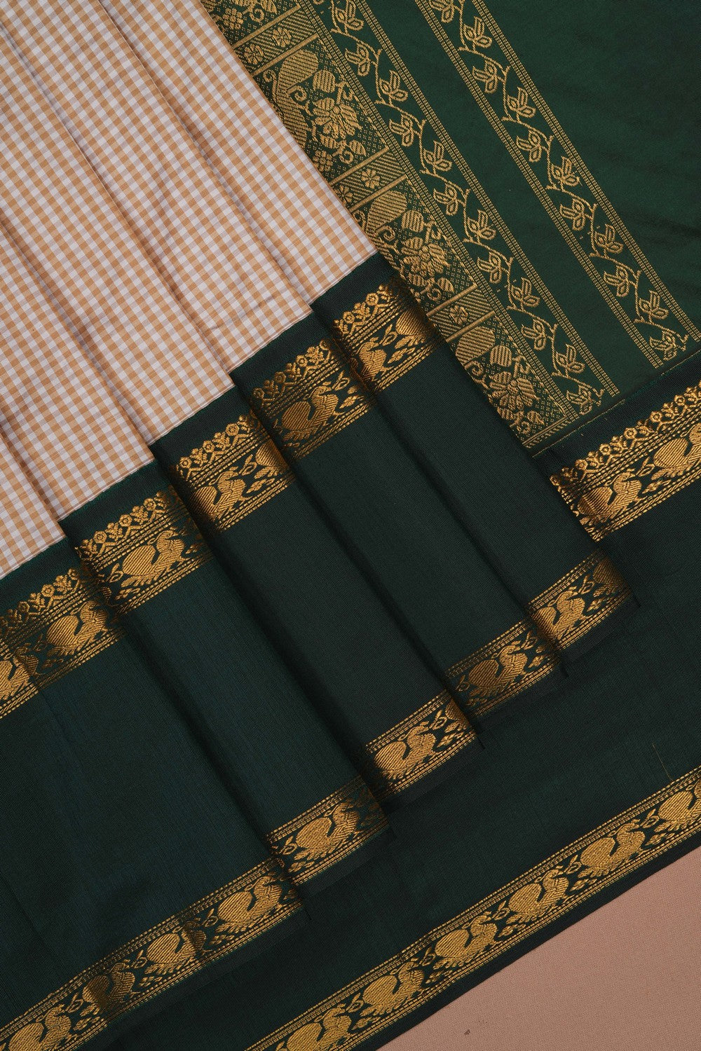 Image of Narayanpet Silk Beige Saree
