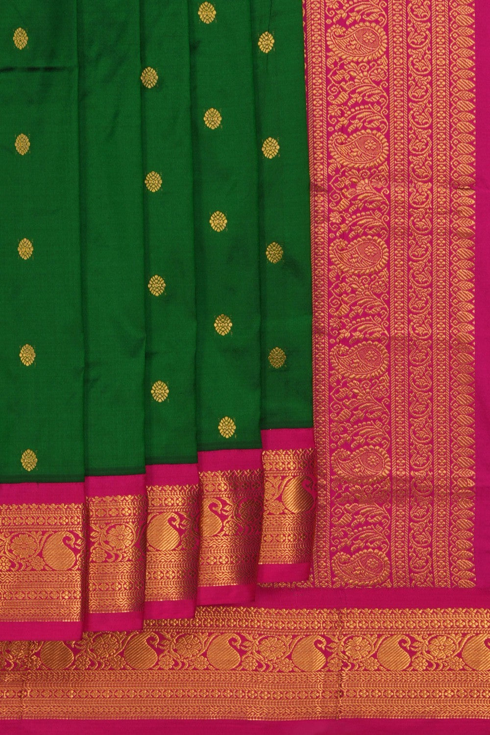 Image of Narayanpet Silk Green Saree