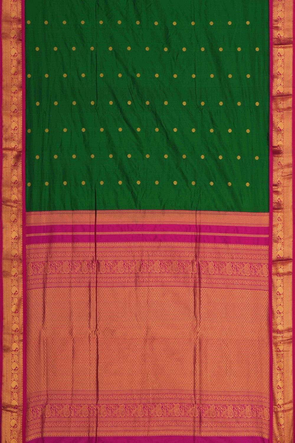 Image of Narayanpet Silk Green Saree