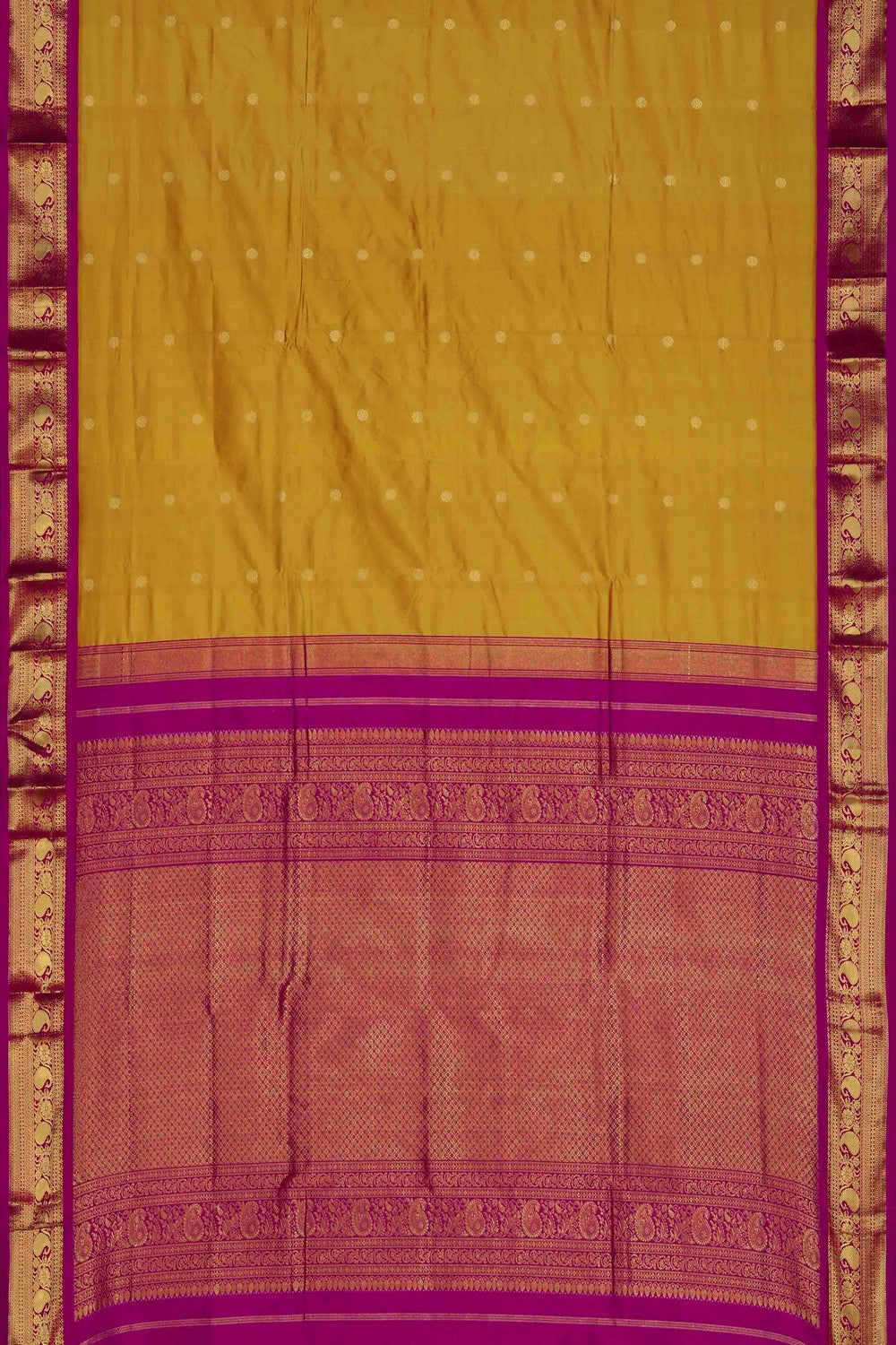 Image of Narayanpet Silk Yellow Saree