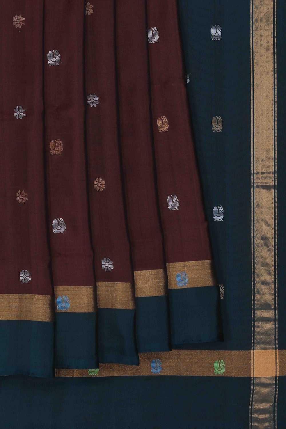 Image of Brown Uppada Silk Saree