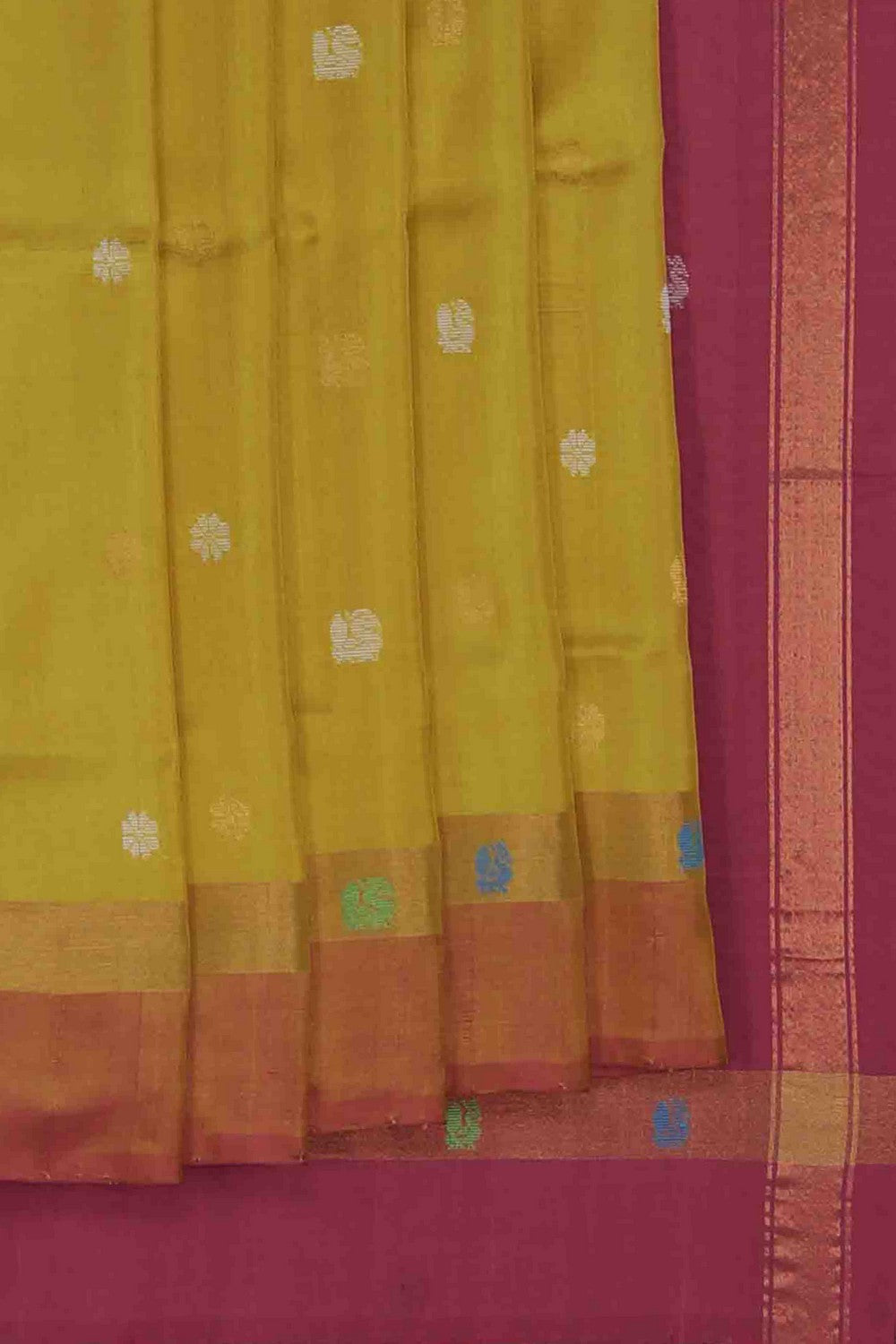 Image of Spring Yellow Uppada Silk Saree
