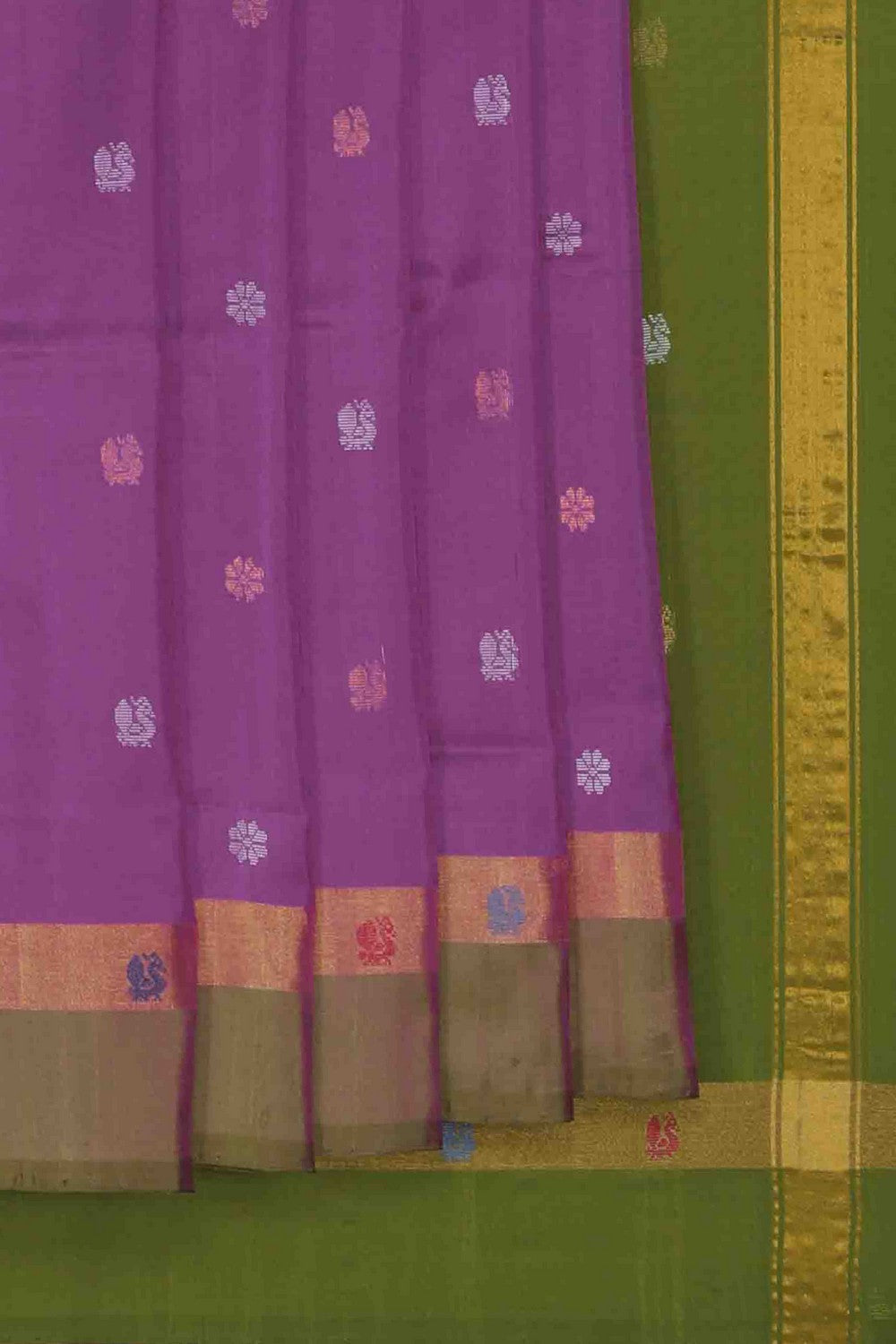 Image of Lavender-Pink Uppada Silk Saree