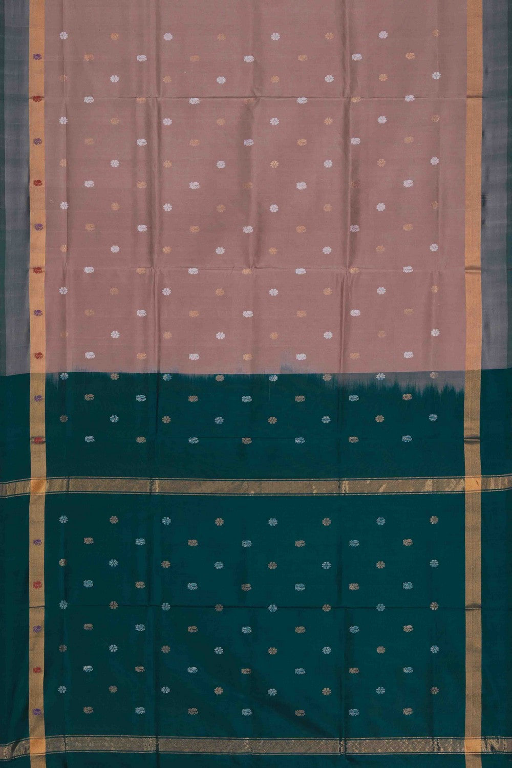 Image of Caramel-Brown Uppada Silk Saree
