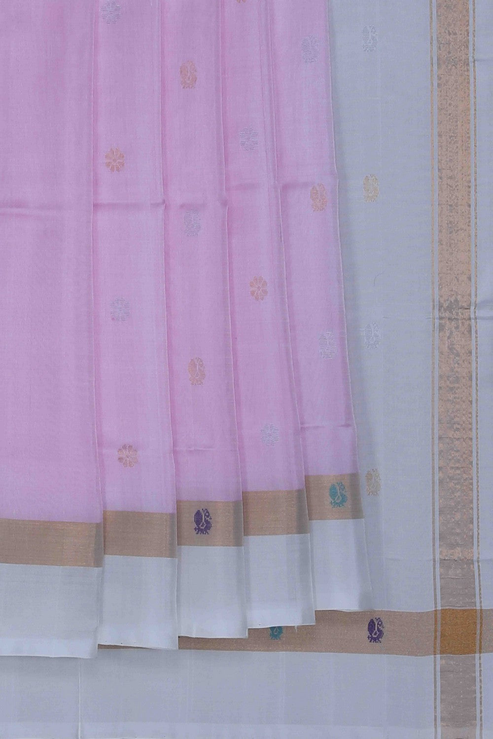 Image of Lavender-Pink Uppada Silk Saree
