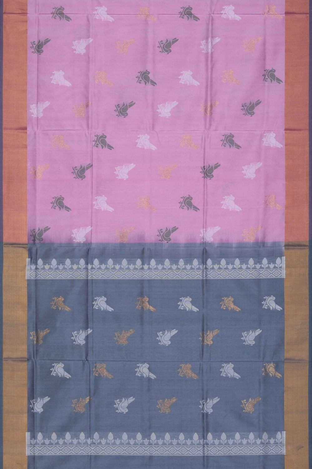 Image of Pink Uppada Silk Saree
