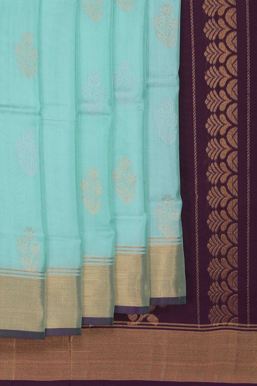 Image of Aqua-Green Uppada Silk Saree