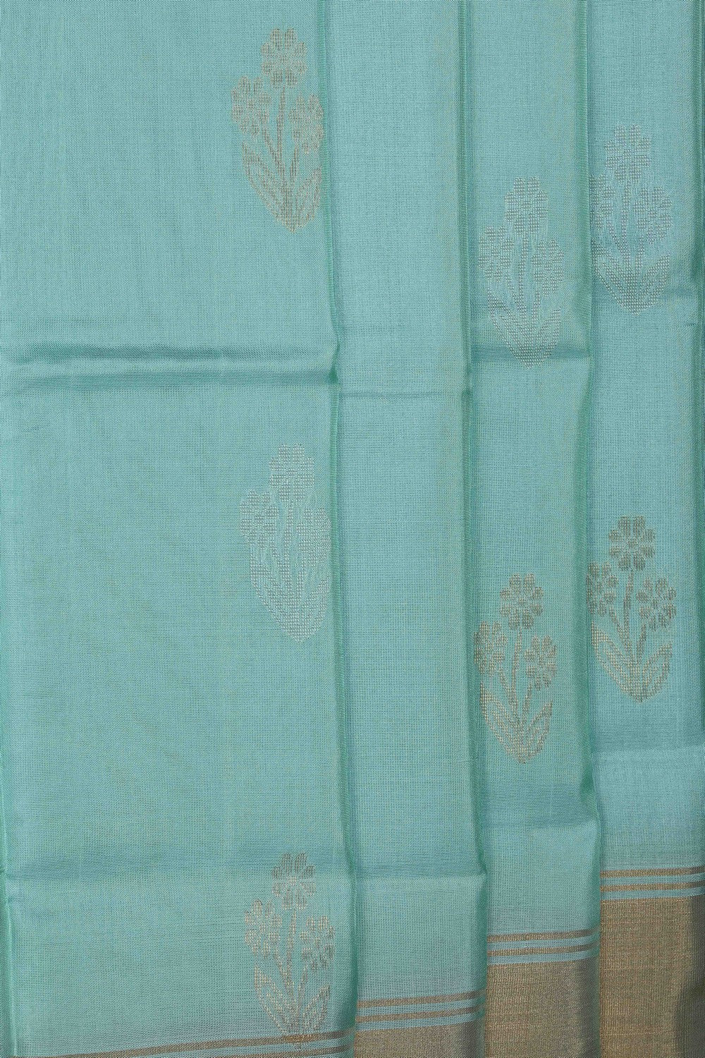 Image of Aqua-Green Uppada Silk Saree