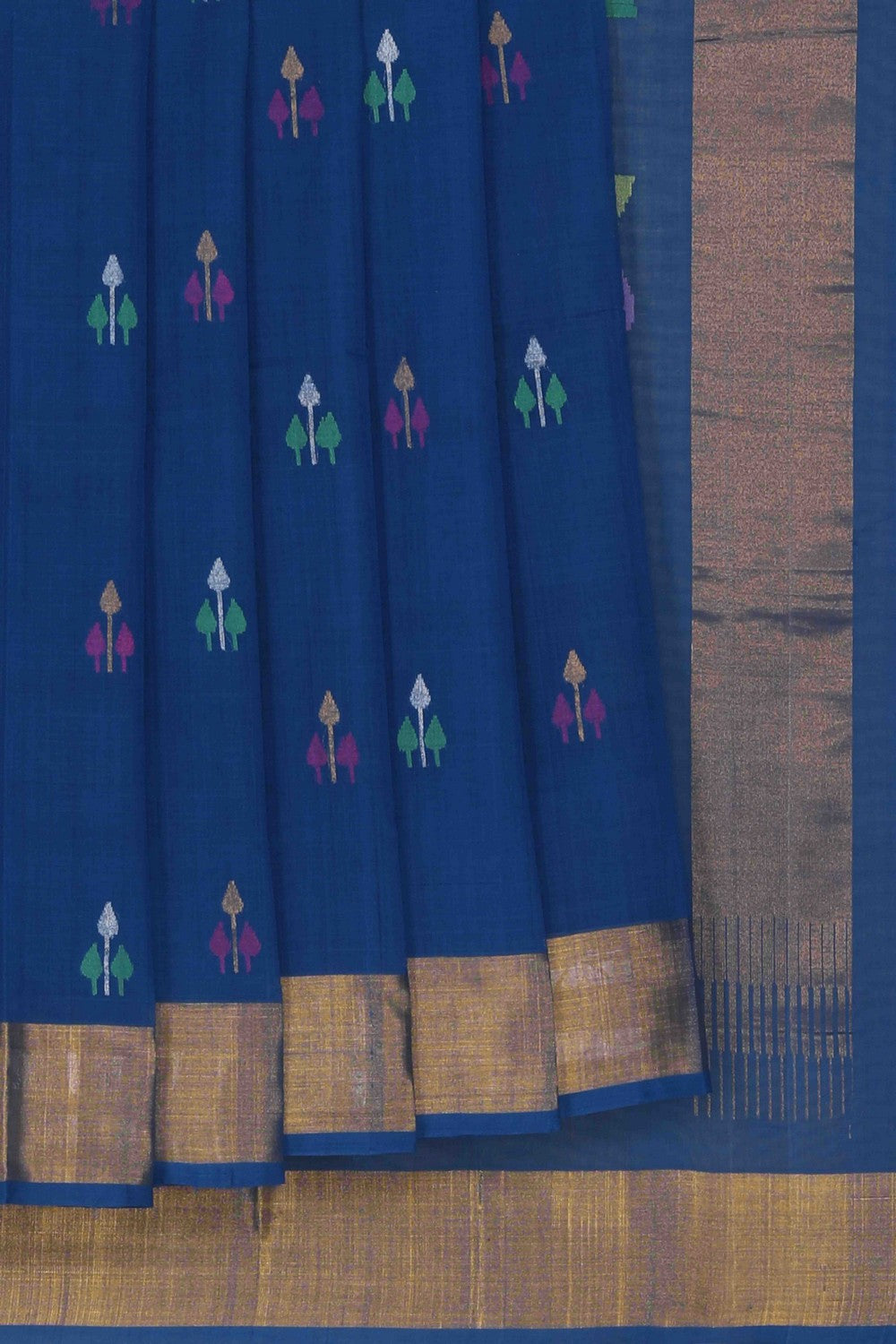 Image of Blue Uppada Jamdani Cotton Saree