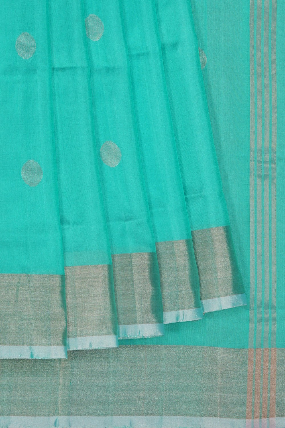 Image of Uppada Silk Sea-Green Saree