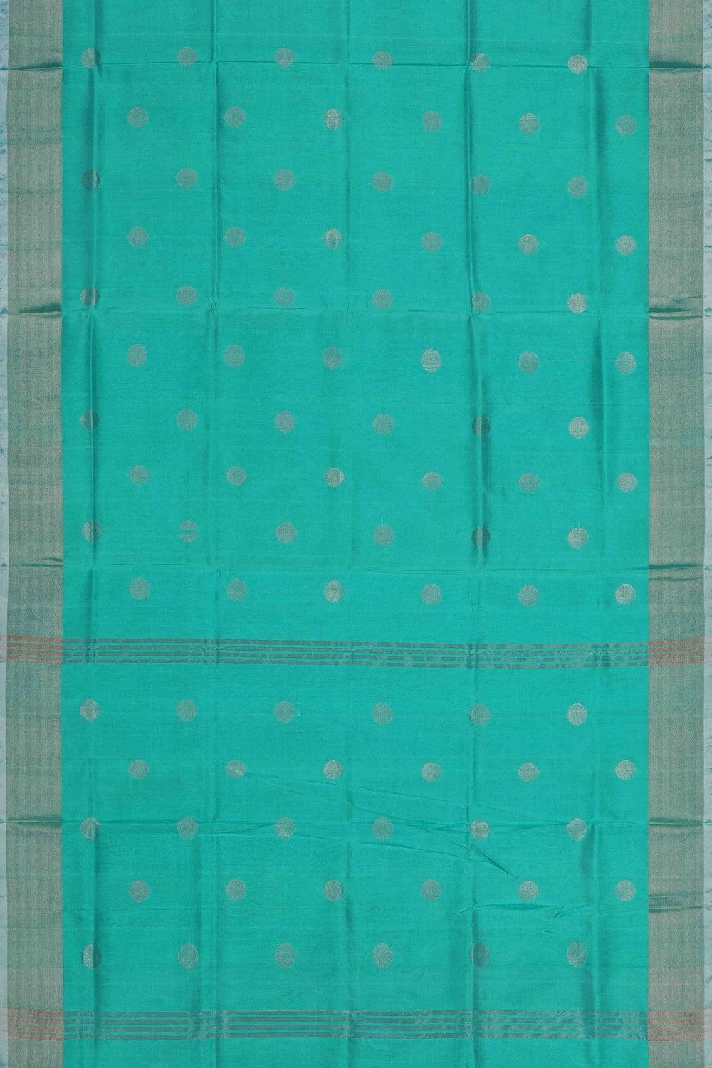 Image of Uppada Silk Sea-Green Saree