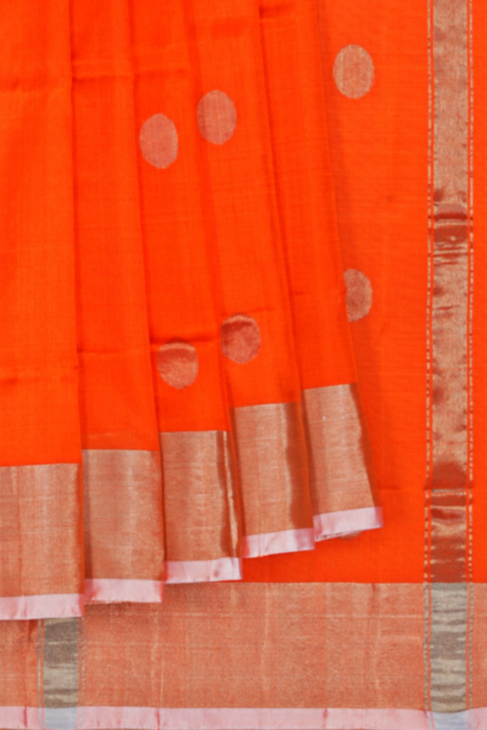 Image of Uppada Silk Orange Saree