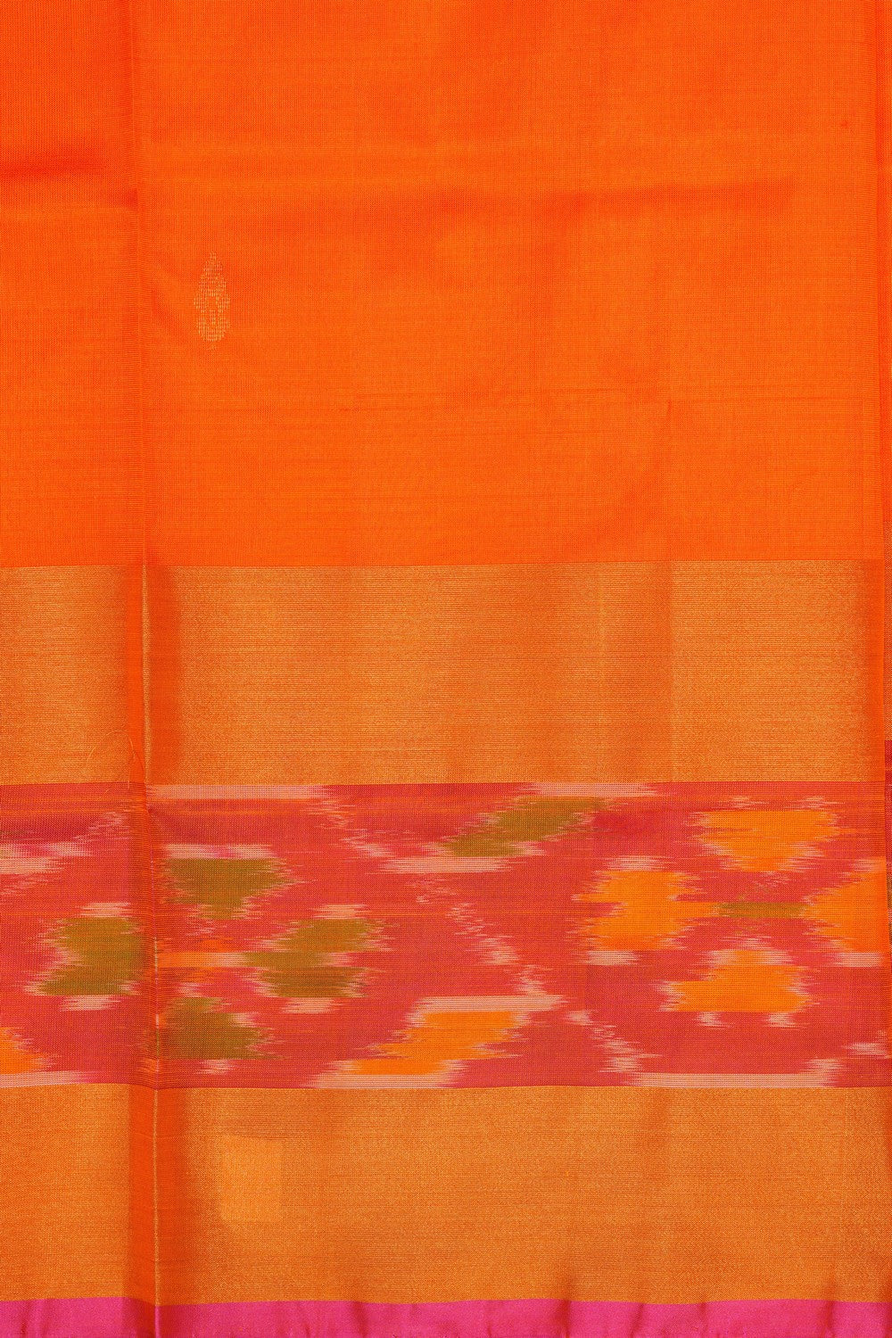 Image of Uppada Silk Orange Saree