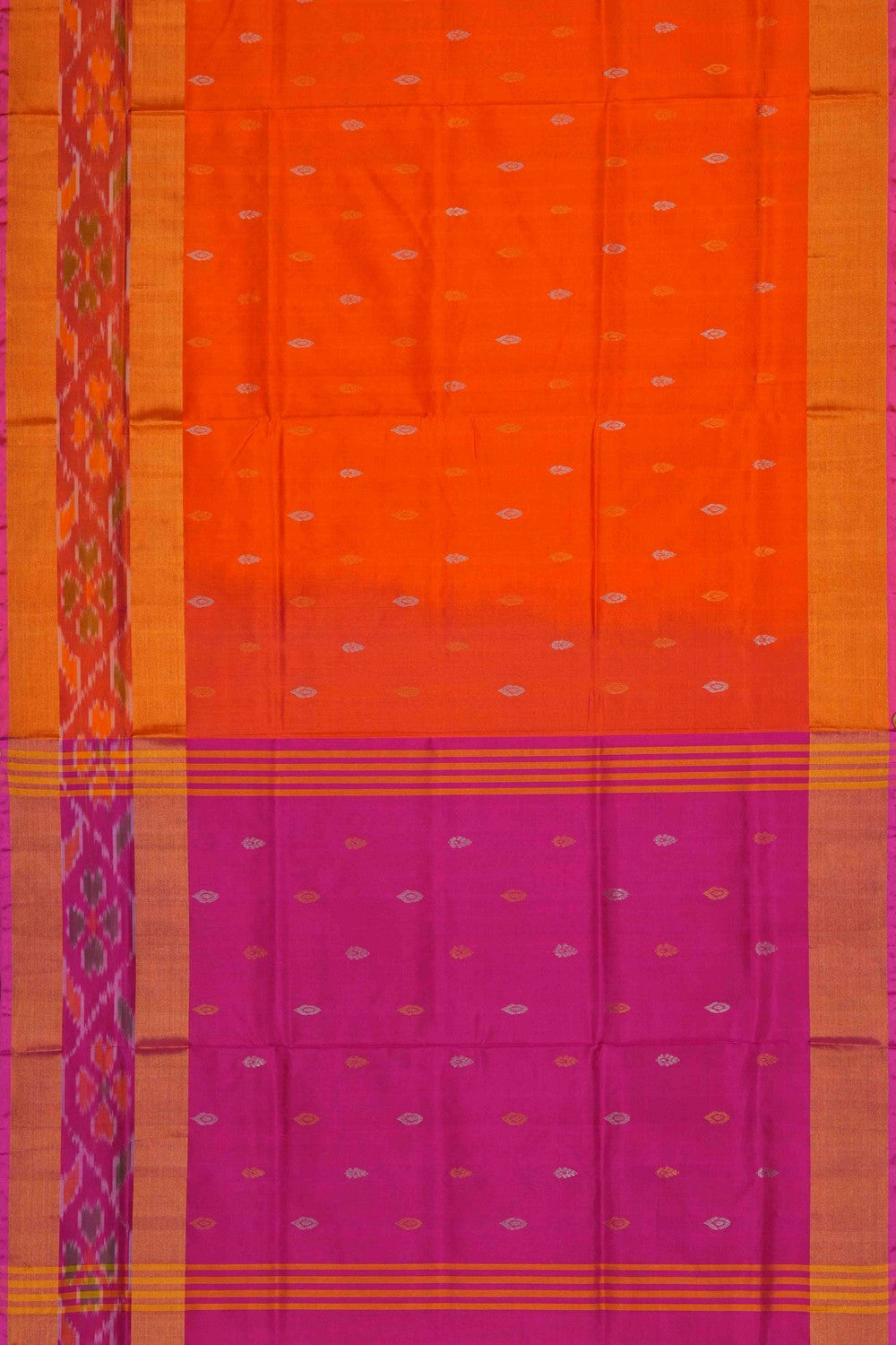 Image of Uppada Silk Orange Saree