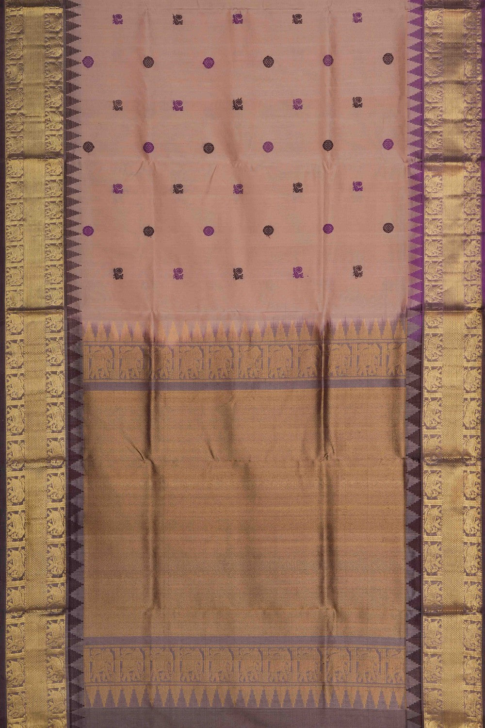 Image of Venkatagiri Peach Saree