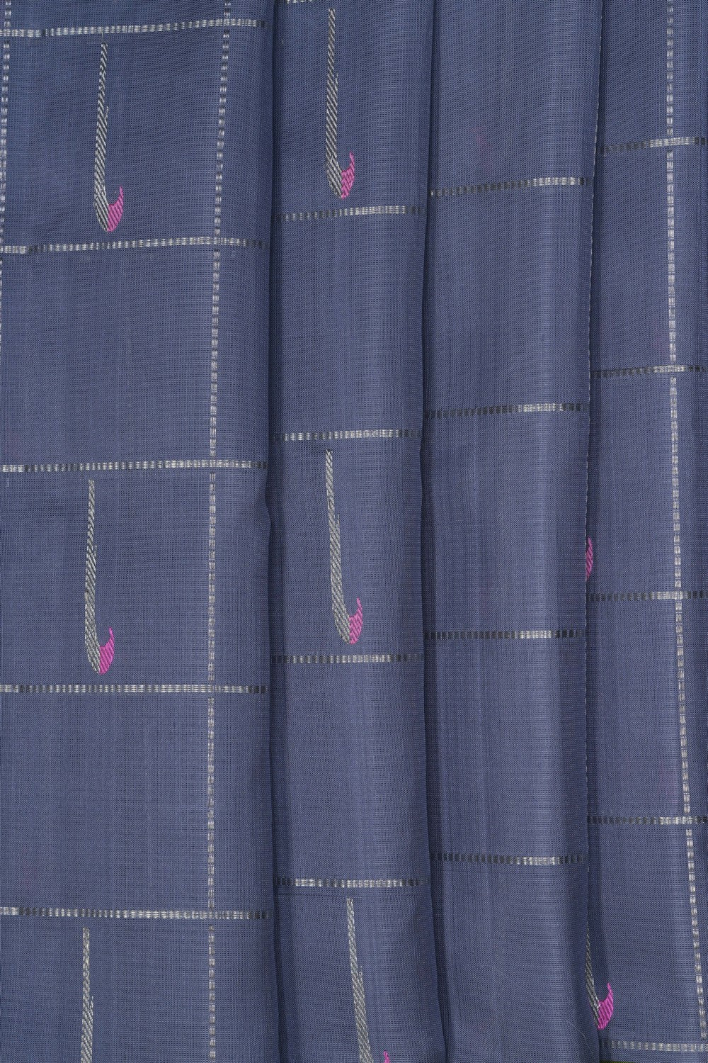 Image of Venkatagiri Kattam Grey Saree