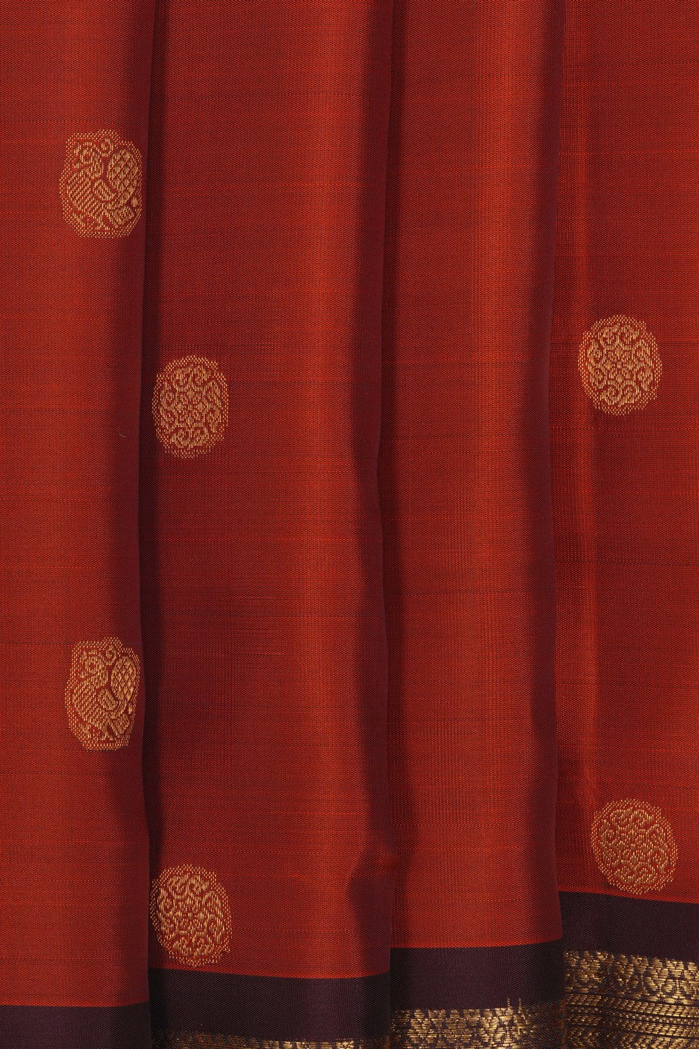 Image of Gadwal Silk Orange Saree