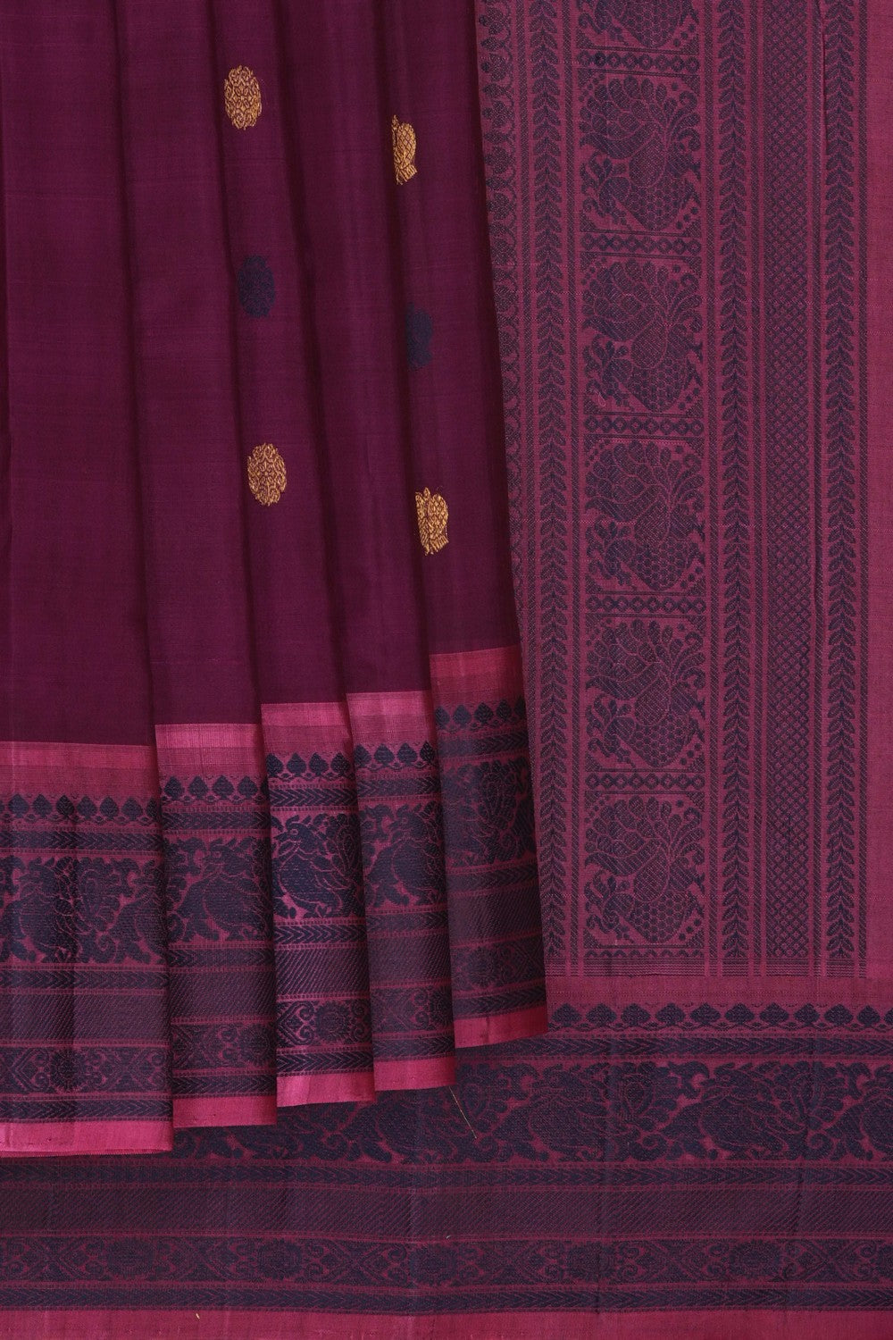 Image of Gadwal Linen Silk Saree