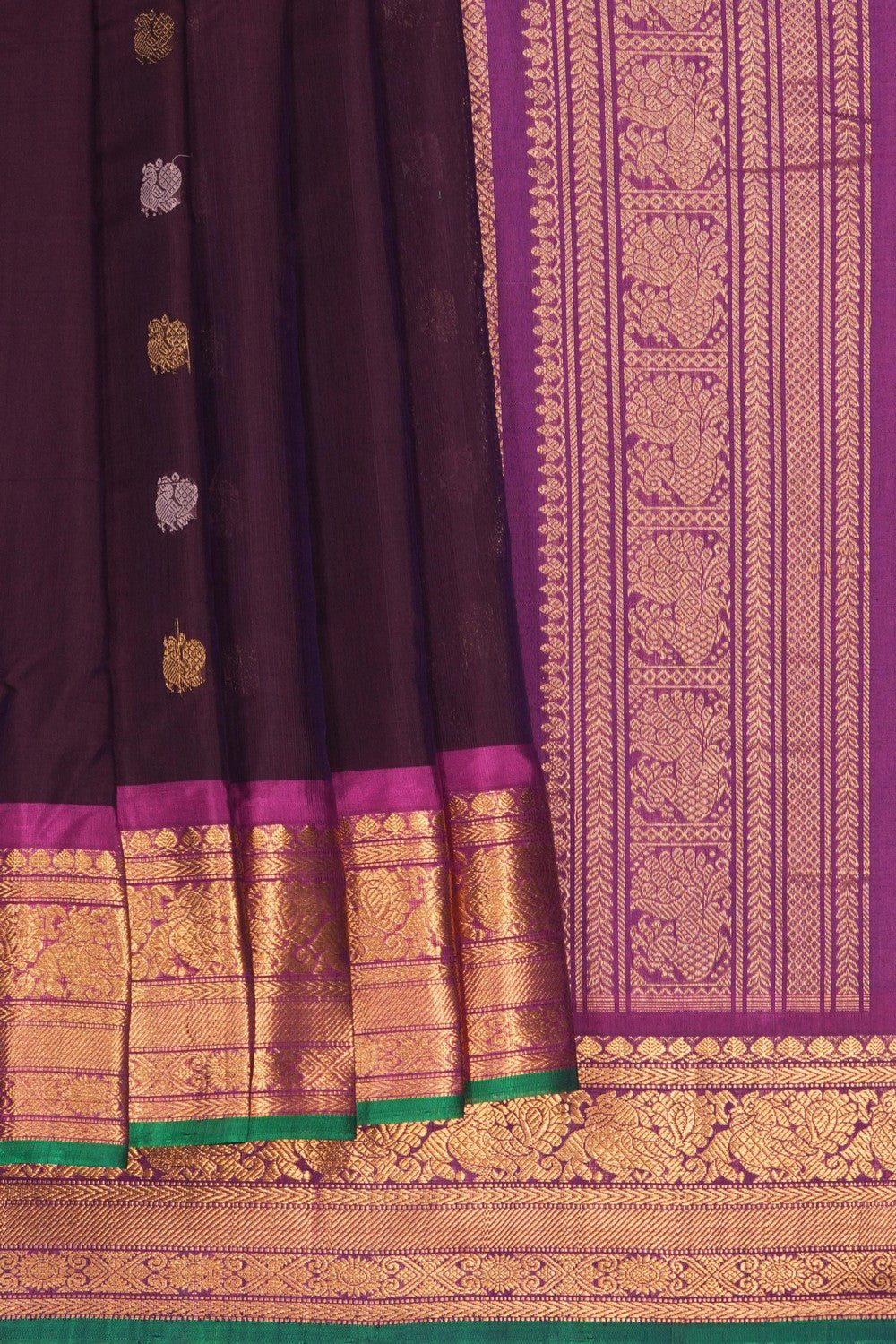 Image of Gadwal Linen Silk Saree