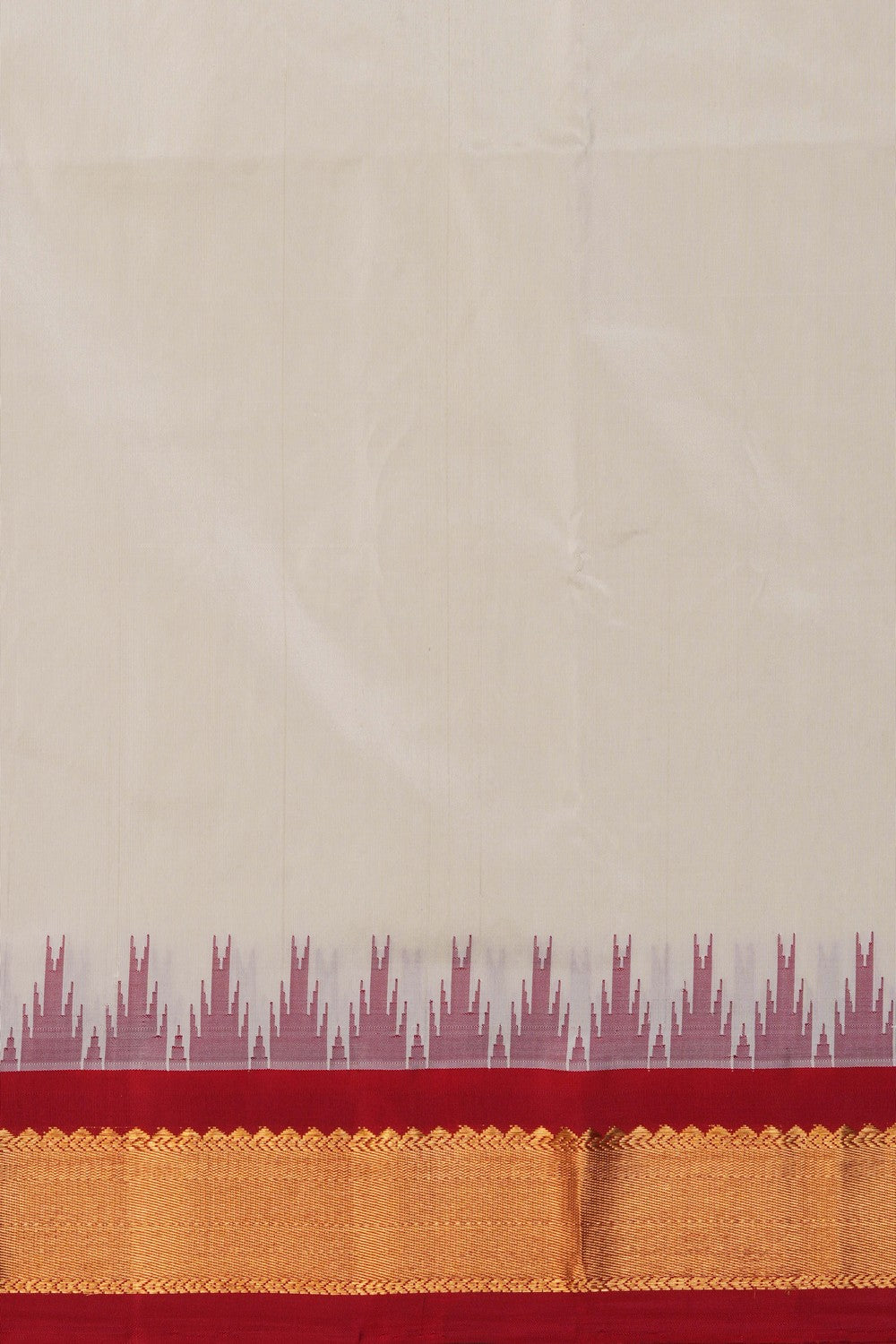 Image of Gadwal Silk Traditional Dhoti With Kanduva (8 X 4)