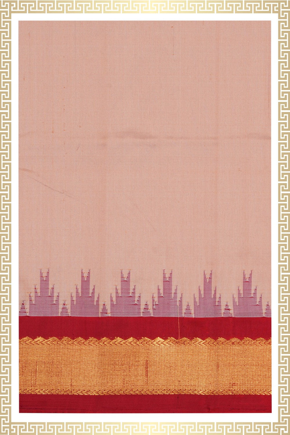 Image of Gadwal Silk Traditional Dhoti With Kanduva (8 X 4)
