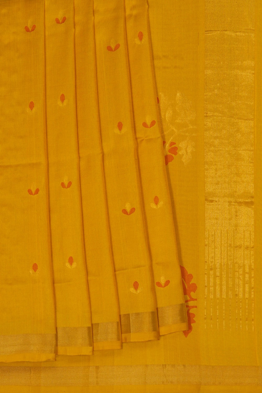 Image of Uppada Silk Mustard Saree