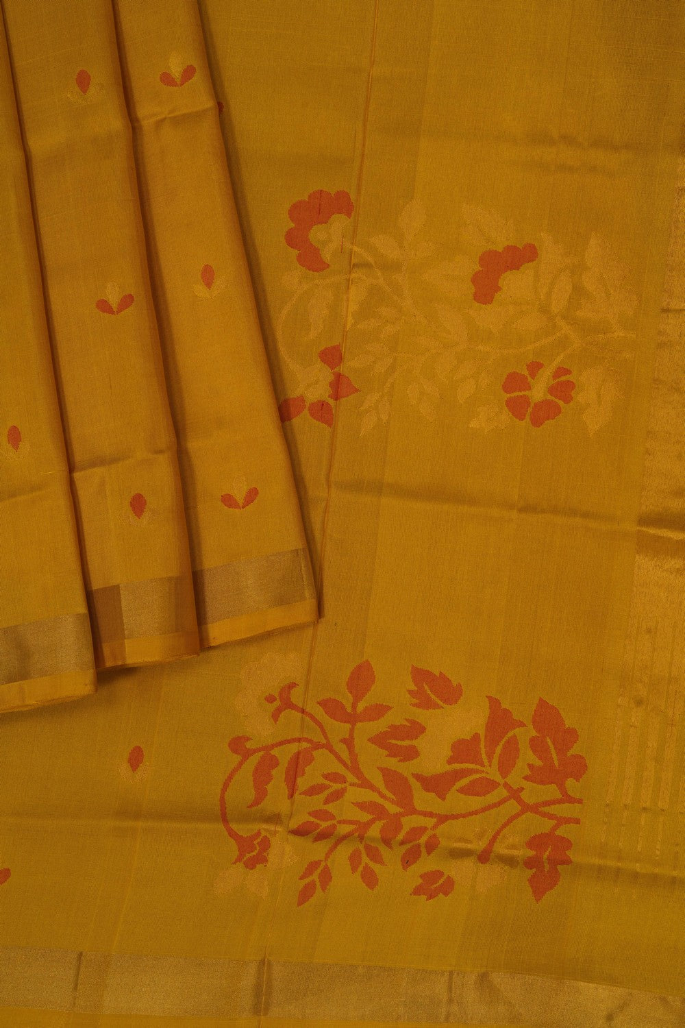 Image of Uppada Silk Mustard Saree