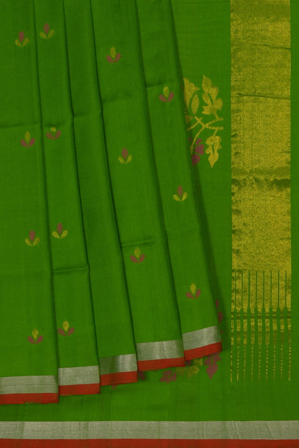 Image of Uppada Silk Green Saree