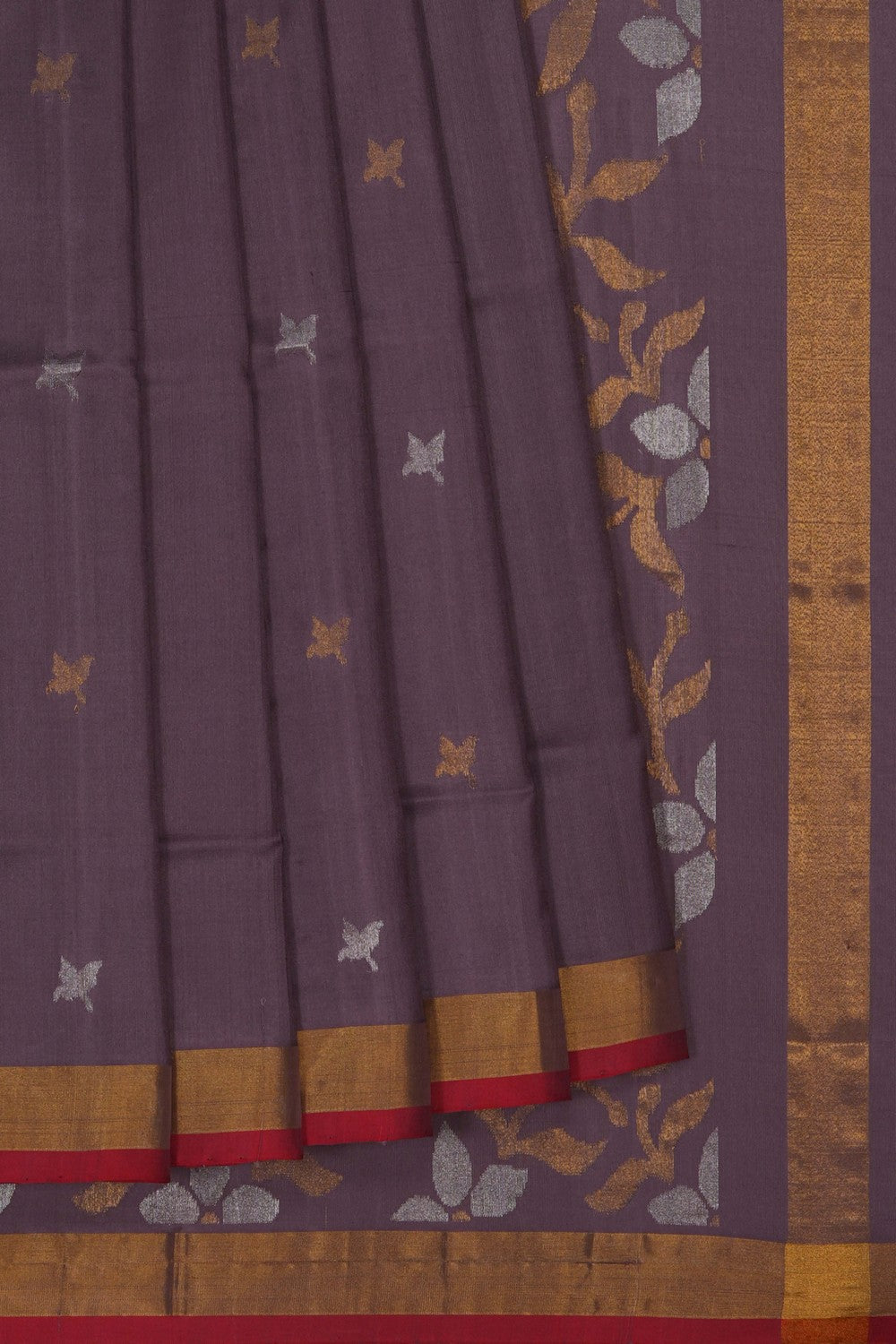 Image of Uppada Silk Grey Saree