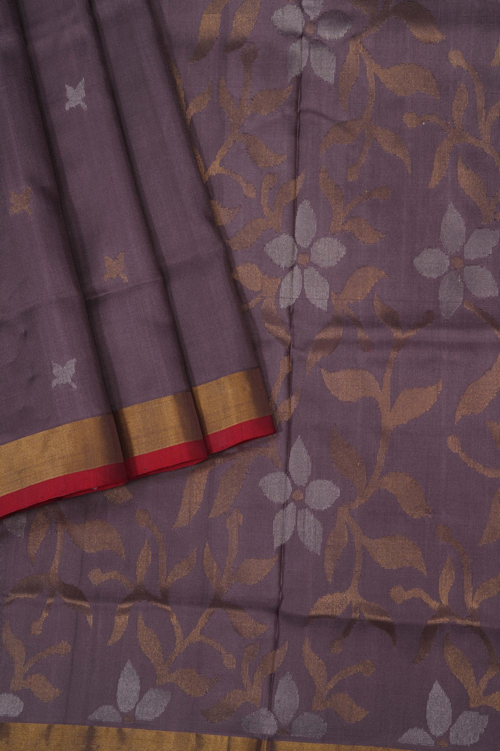 Image of Uppada Silk Grey Saree