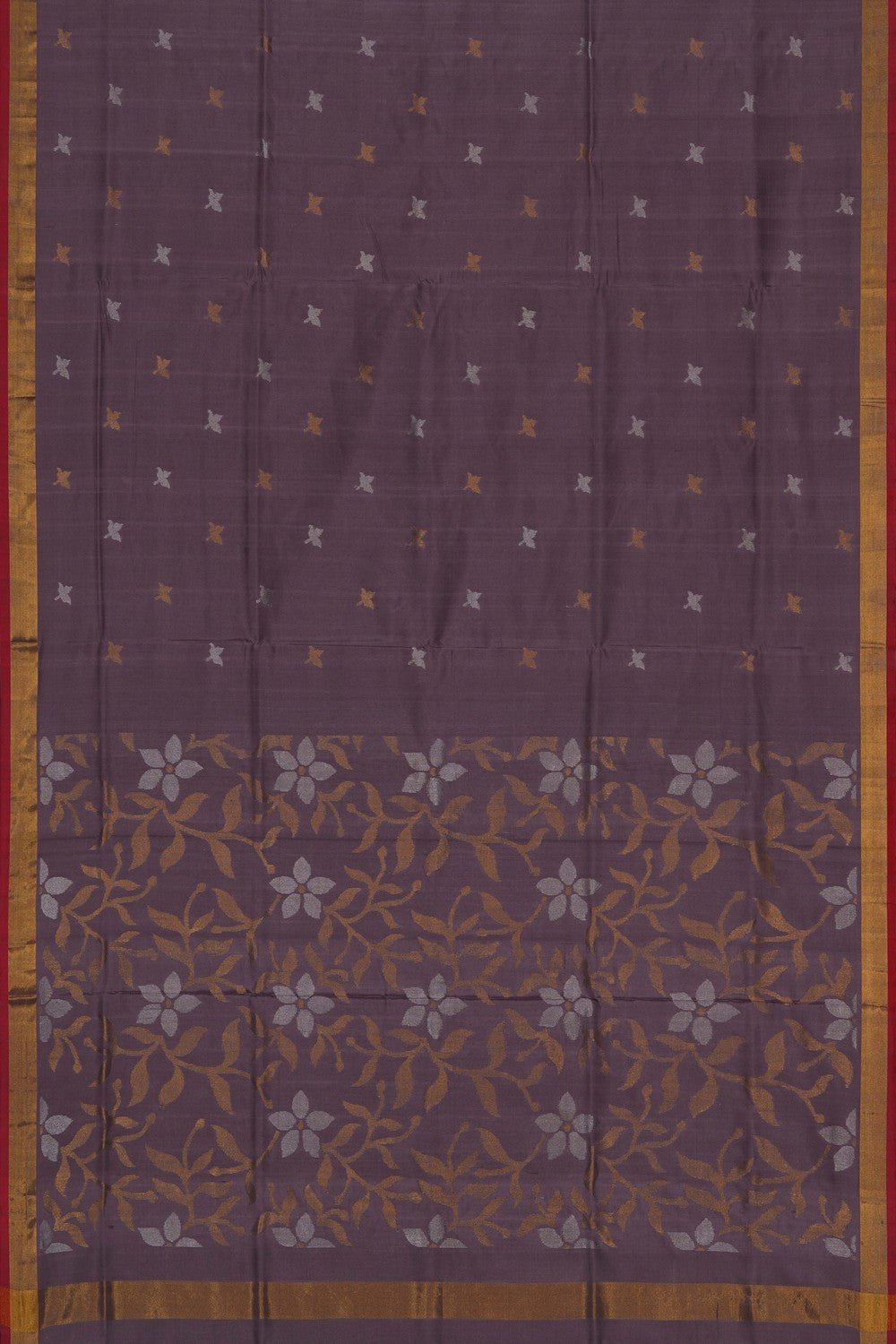 Image of Uppada Silk Grey Saree