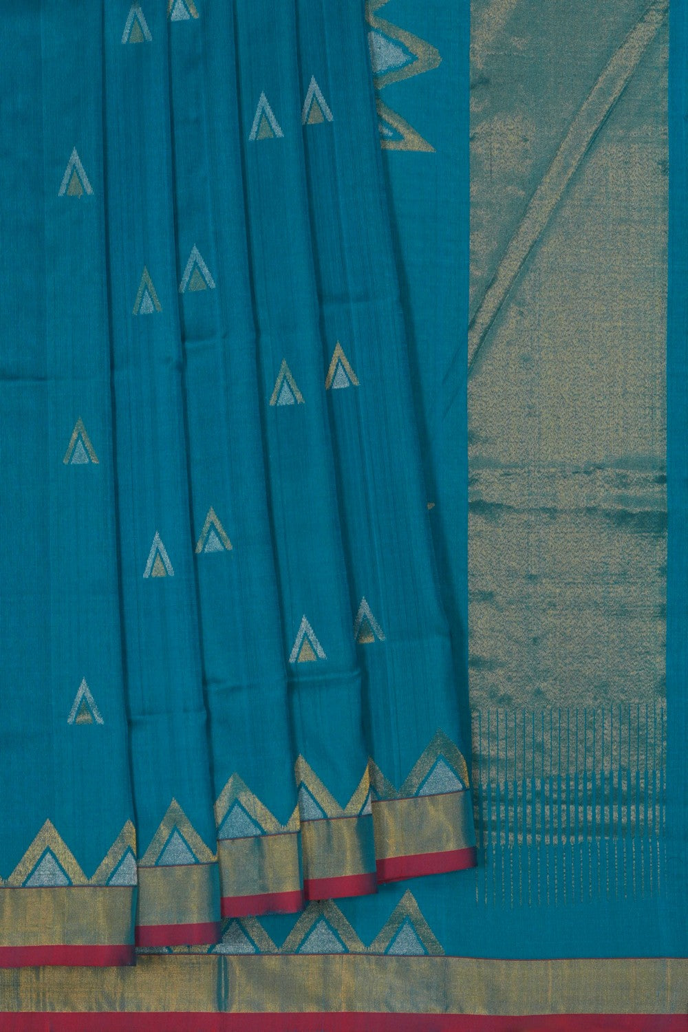 Image of Uppada Silk Blue Saree