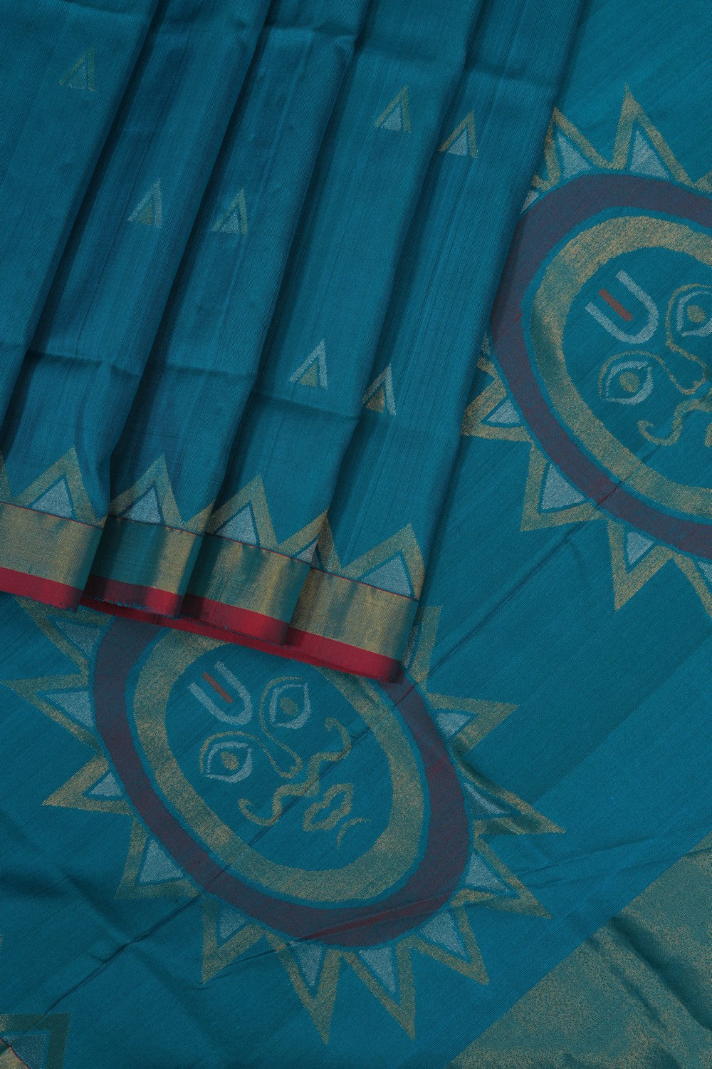 Image of Uppada Silk Blue Saree