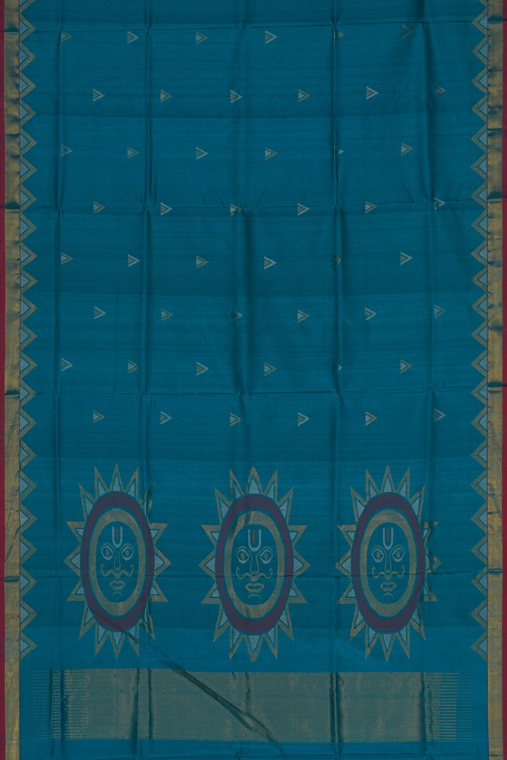 Image of Uppada Silk Blue Saree
