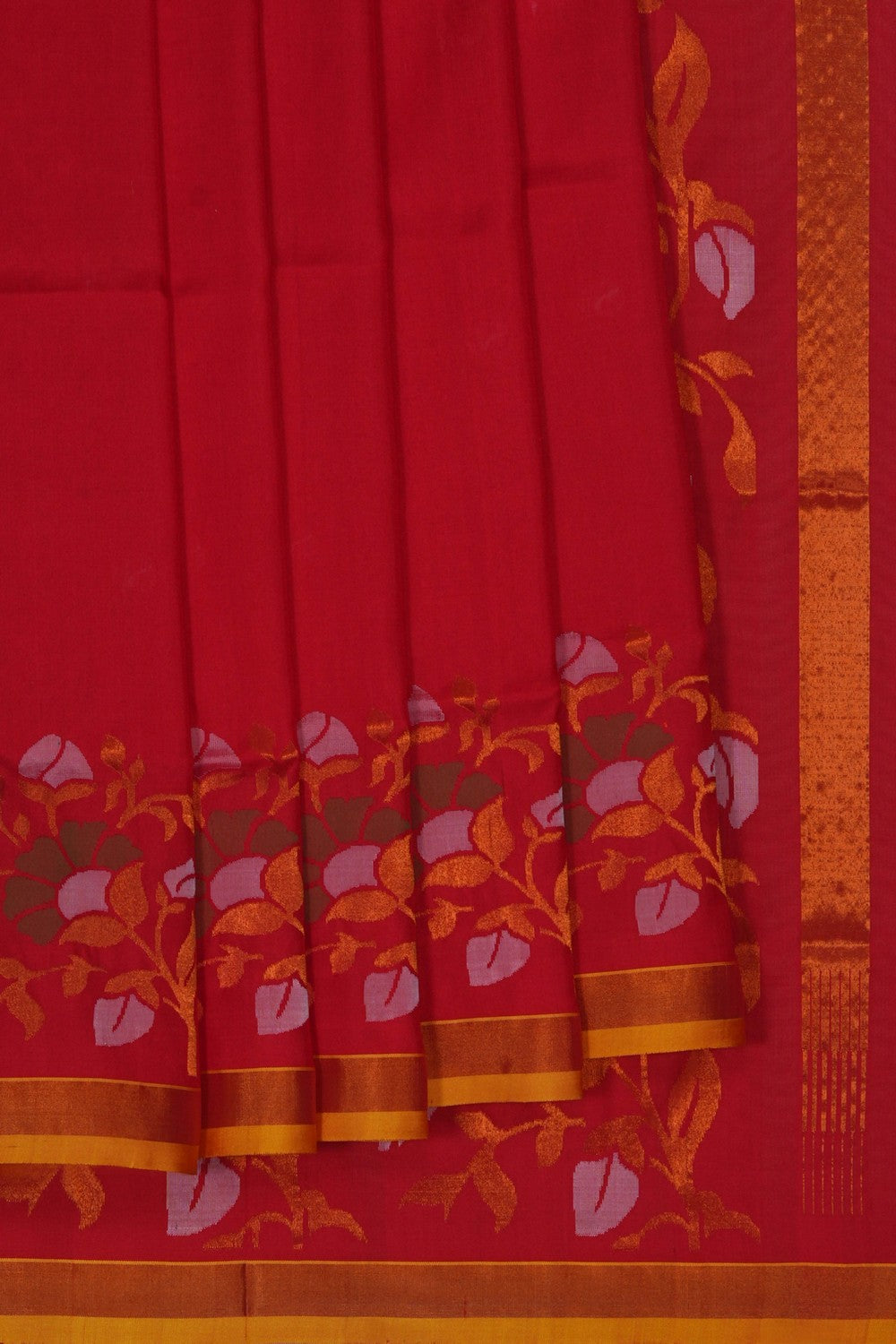Image of Uppada Silk Red Saree