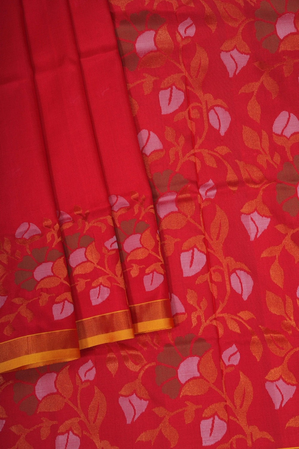 Image of Uppada Silk Red Saree