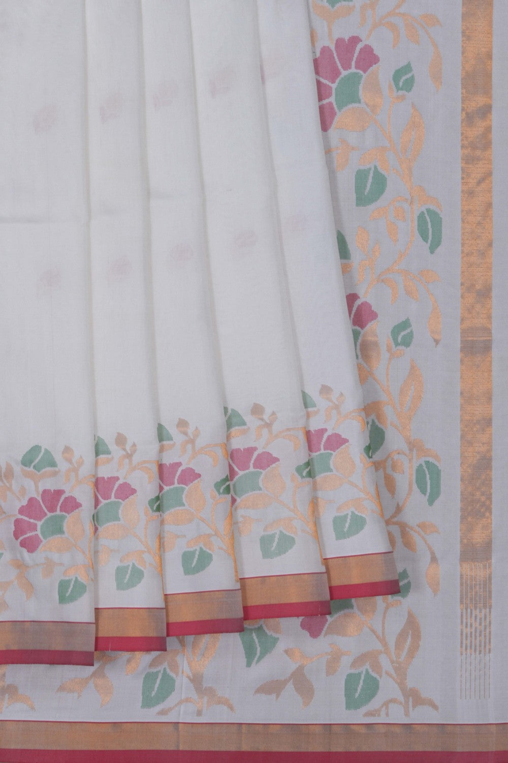 Image of Uppada Silk White Saree
