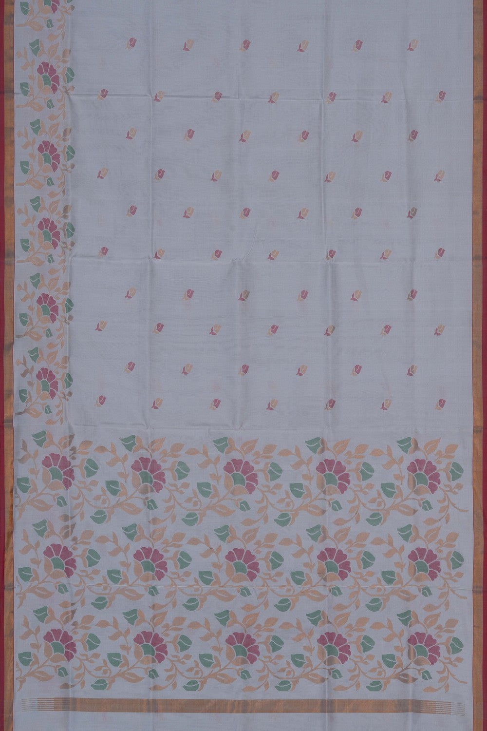 Image of Uppada Silk White Saree